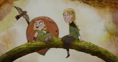 Merlyn and I even used to help Father
hunt for food. - Wolfwalkers