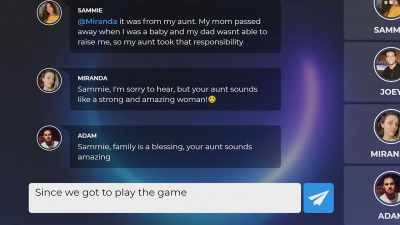 Message: "Since we got to play the game
last night with Sean, - The Circle