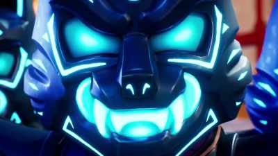 -[metal clanking]
-[suspenseful music] - LEGO Ninjago: Dragons Rising