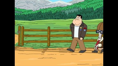 (metal clinking)
(horse blusters) - American Dad!
