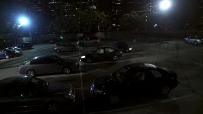 (metallic crashing,
car alarm blaring) - Numb3rs