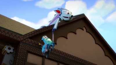 [metallic creaking] - Mighty Monsterwheelies