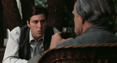 मी अधिक मी पूर्वीपेक्षा वाइन पिणार. - The Godfather