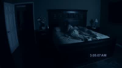 - Micah! Micah, wake up. - What's the matter? I just... I just felt him breathing. Right there. He w - Paranormal Activity