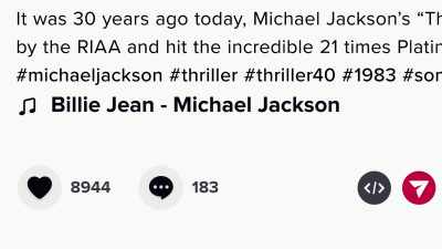 Michael Jackson's music
has been available - Thriller 40