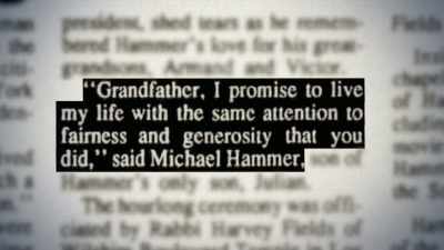 Michael technically worked
for Occidental for like another year. - House of Hammer