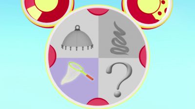 MICKEY:
All we have left is the butterfly net. - Mickey Mouse Clubhouse