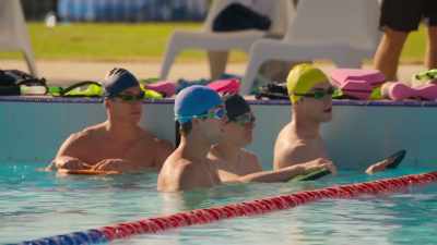 Mike, your dolphin kicks
were great - Swimming for Gold
