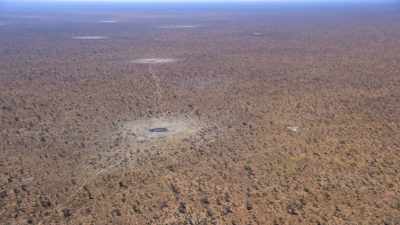 Mike heads out towards
Botswana's border with Zimbabwe. - In the Footsteps of Elephant