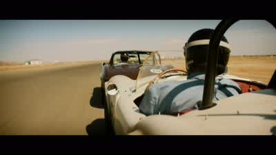 Miles is looking for an opening. - Ford v Ferrari