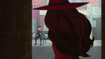 Mime Bomb's here, hiding in plain sight
behind an invisible newspaper. - Carmen Sandiego