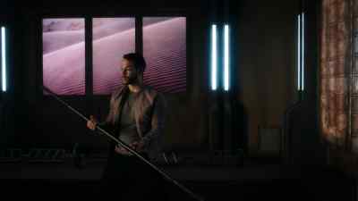 [mimics sword slashing] - Dark Matter