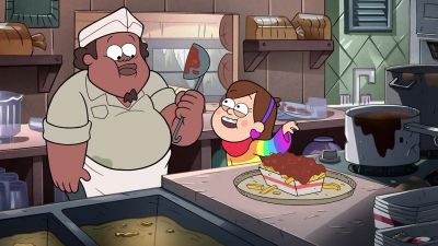 Mind if I add a little
something to these fries? - Gravity Falls