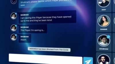 "Miranda has been blocked
from The Circle." - The Circle