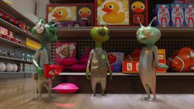 [mischievous babbling] - Alien TV