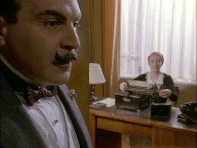 - Miss Lemon, would you
come through for a moment? - Agatha Christie's Poirot