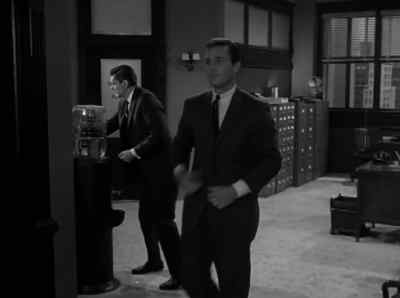 Miss Pomfritt,
do you have that report ready for me? - Alfred Hitchcock Presents