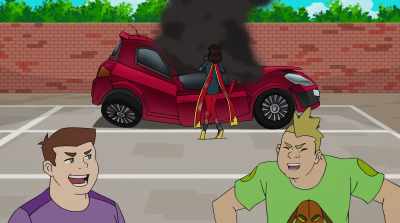 -Missed! (LAUGHING)
-(LAUGHING) - Marvel Rising: Secret Warriors