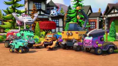 -Mission accomplished.
-[Dr. Jalopy sighs] - Mighty Monsterwheelies