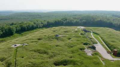 [Mitchell] The landscape
is broken by this strange,
five-sided shape. - Mysteries of the Abandoned