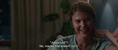 Mixing the holy
with the less holy. - Thelma