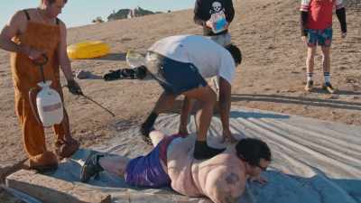 - ["Mm Mm Good" plays]
- [grunts] - Jackass Forever