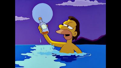 Mmm. Alcohol and night swimming. - The Simpsons