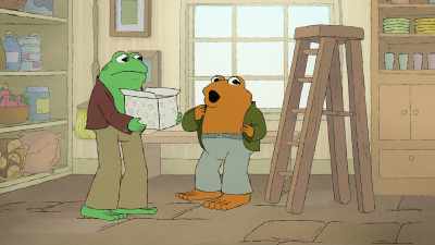 Mmm, maybe we could try hidingthe cookies outside? - Frog and Toad