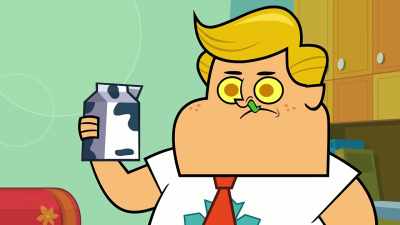 - Mmmm.
(Milk splats) - Total DramaRama