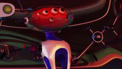 - [moaning]
- [alarms blaring] - Alien TV