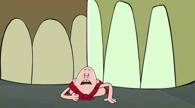 [moans] Uh-hh... I'd be winning
if I was two much bigger me's. - The Epic Tales of Captain Underpants in Space