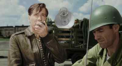 Mobile unit calling GHQ. Saucer
hit and down in the Potomac. - Earth vs  the Flying Saucers
