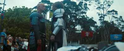 [Mock kissing]
[Grunting] - The Siege of Robin Hood