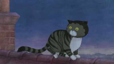 Mog stayed on the roof. - Mog's Christmas