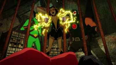 - Mom!
- Becca! - Kite Man: Hell Yeah!