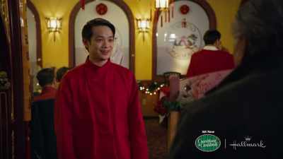 Mom, Dad, I'll take
you to your table. - Christmas at the Golden Dragon