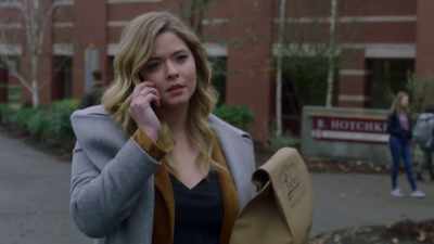 (Mona on phone)
'She's sneaking around
with her own' - Pretty Little Liars: The Perfectionists