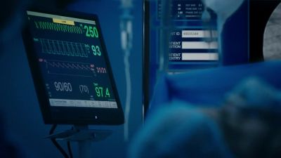 (monitor beeping steadily) - The Resident