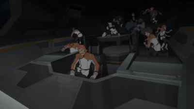 -[monitors beeping]
-[all grunting] - Voltron: Legendary Defender