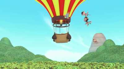 [monkeys laughing] - Top Wing