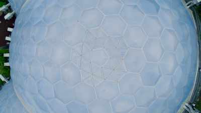 More than 800 different plastic sheets
make up the structure. - Europe From Above