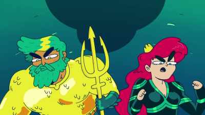 - [Mortikov] Hello.
- [both gasp] - Aquaman: King of Atlantis
