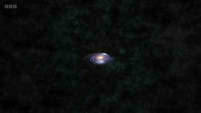 Most cosmologists now think
our galaxy is surrounded - Secrets of Size: Atoms to Supergalaxies