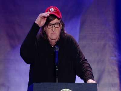 Motion detectors. Integrated
into the walls. Tough to spot. - Michael Moore in TrumpLand