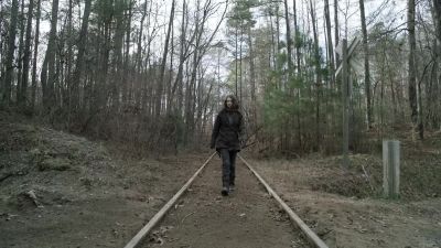 [Motorcycle approaching] - The Walking Dead