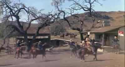 Moving into line at the ready! - Apache Rifles