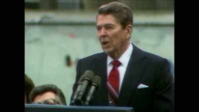 Mr. Gorbachev,
tear down this wall. - The Reagans
