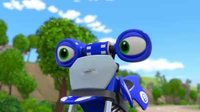 Mr. Hoopla goes off-road!
Maybe it's him! - Ricky Zoom