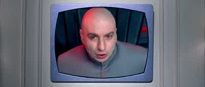 Mr President allow me to demonstratethe awesome lethality of the Alan Parsons ProjectFire the laserPRESlDENT Damage report Damage reportlt's okay lt's aIl right Come onActually that was just footage from the movie lndependence Daybut the real laser would - Austin Powers: The Spy Who Shagged Me