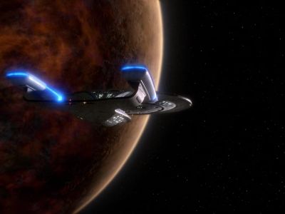 Mr. Worf, how long until
the storm reaches the outposts? - Star Trek: The Next Generation